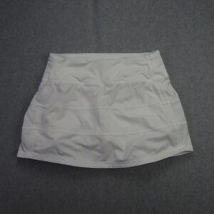 Lululemon Skorts Womens 0 White Pace Rival Athletic Tennis Skirt Shorts